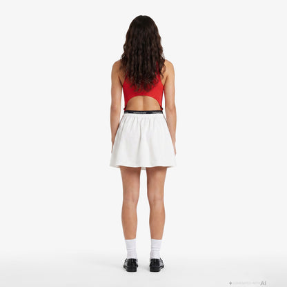 Tommy Hilfiger Logo Tape Kadın Beyaz Etek