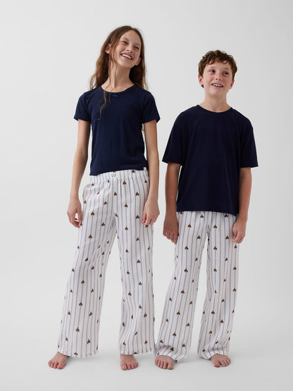 Beyaz Recycled Flannel Pijama Altı