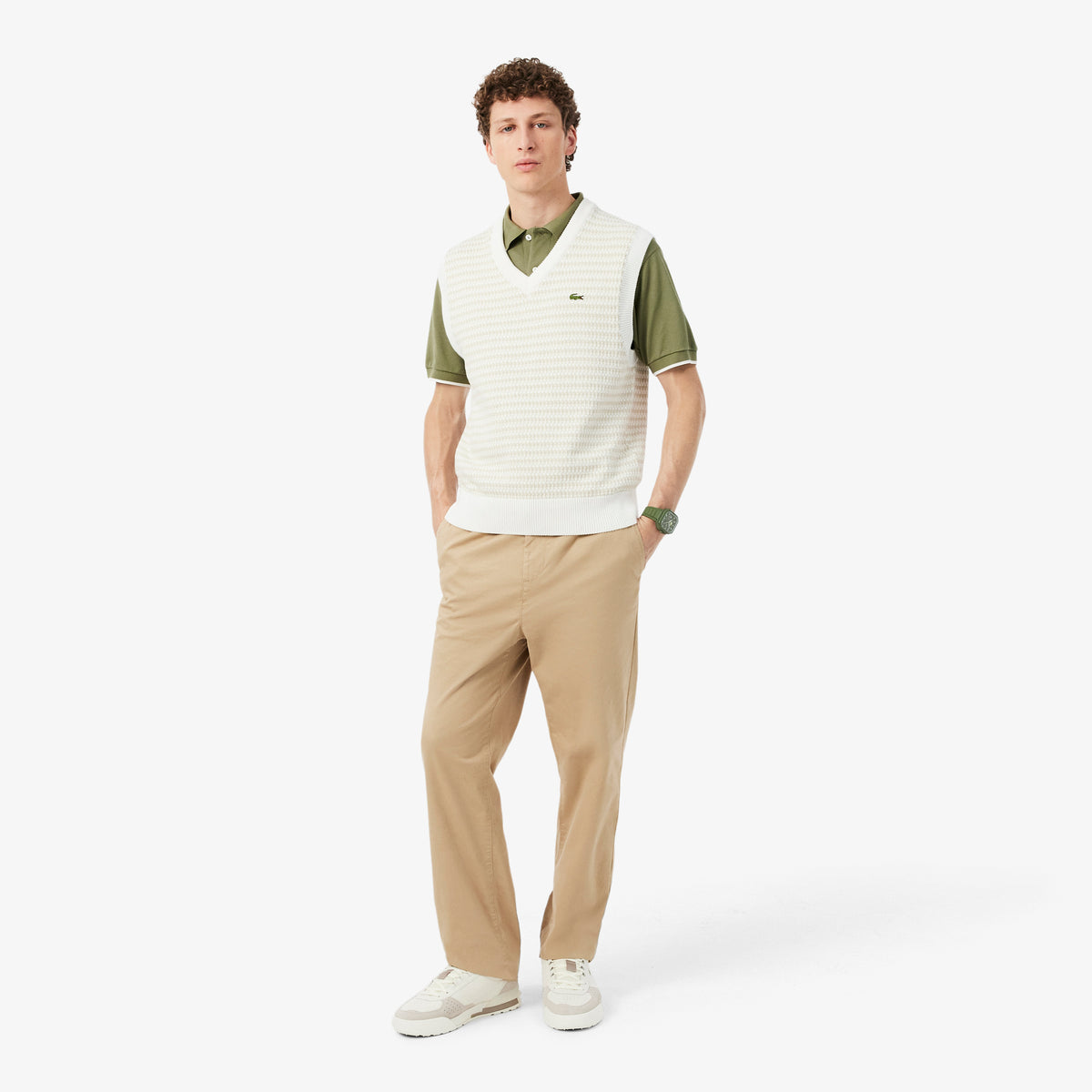 Lacoste Slam Break Erkek Krem Spor Ayakkabı