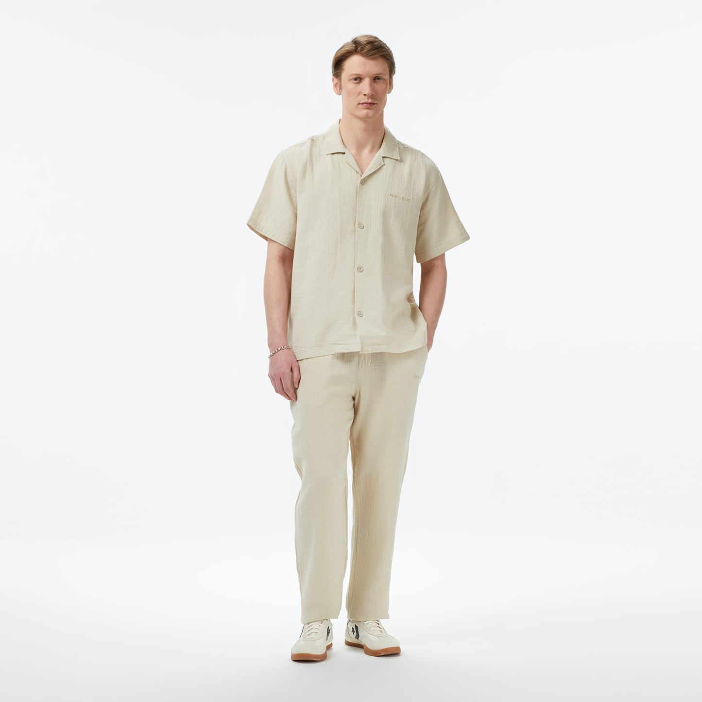 United4 Comfort Fit Erkek Krem Gömlek