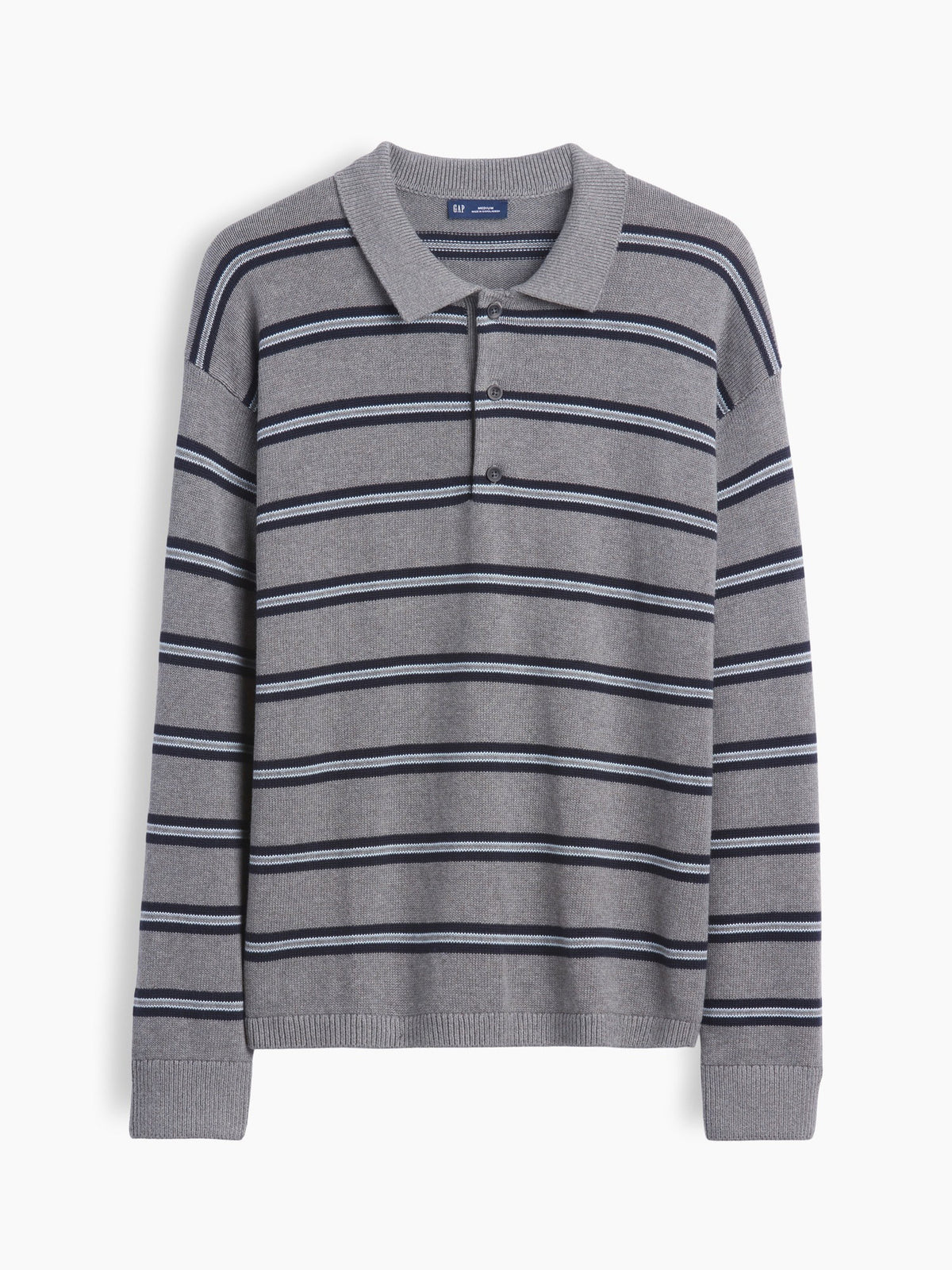 Gri Relaxed Polo Kazak