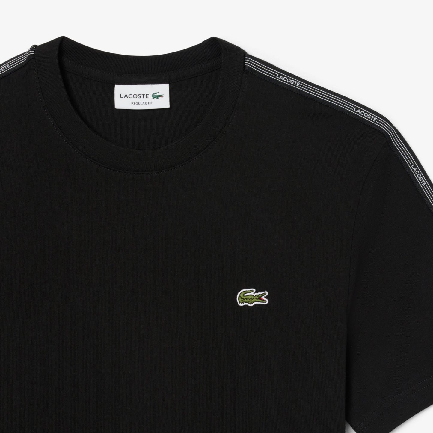 Lacoste Erkek Regular Fit Bisiklet Yaka Siyah T-shirt