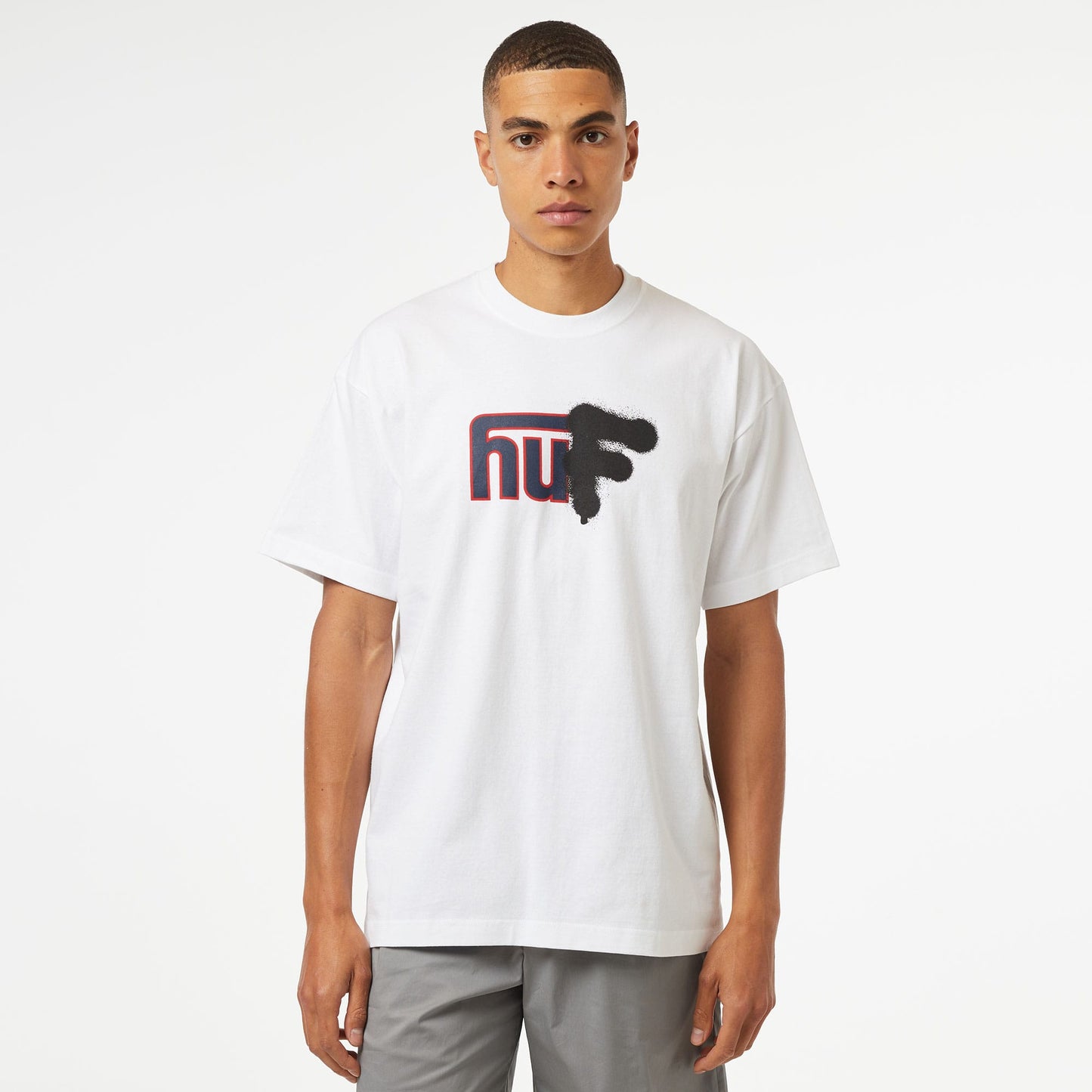 Huf Upside Downtown S/s Erkek Beyaz T-shirt