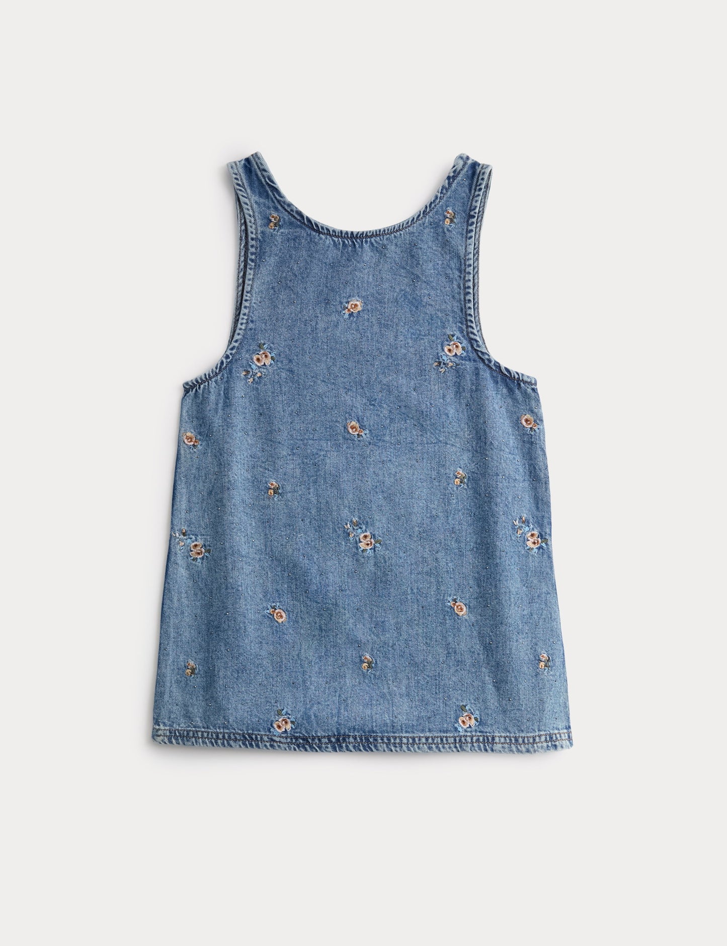 Saf Pamuklu Denim Elbise