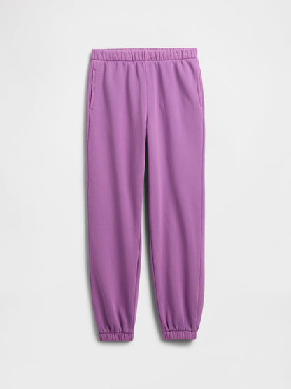 Mor Relaxed Fleece Eşofman Altı