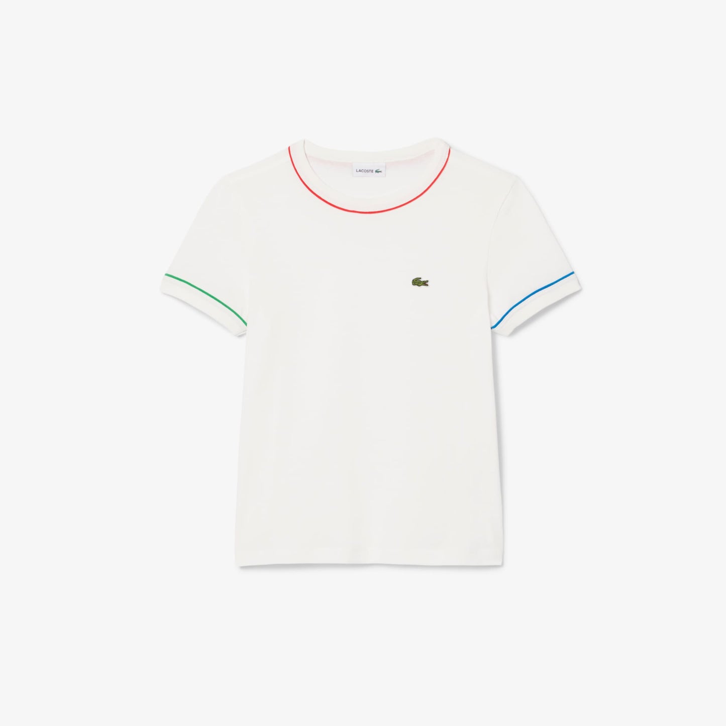 Lacoste Çocuk Bisiklet Yaka Krem T-shirt