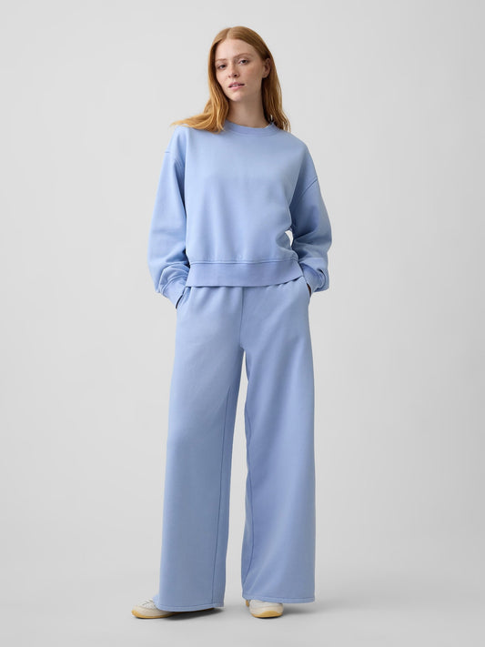 Açık Mavi Vintagesoft Baggy Wide-leg Eşofman Altı