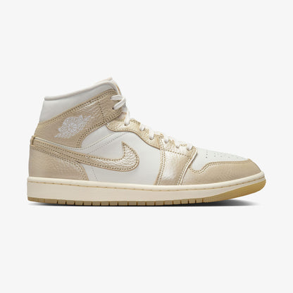 Nike Air Jordan 1 Mid Se 'hoops Gold Pac' Kadın Sarı Spor Ayakkabı