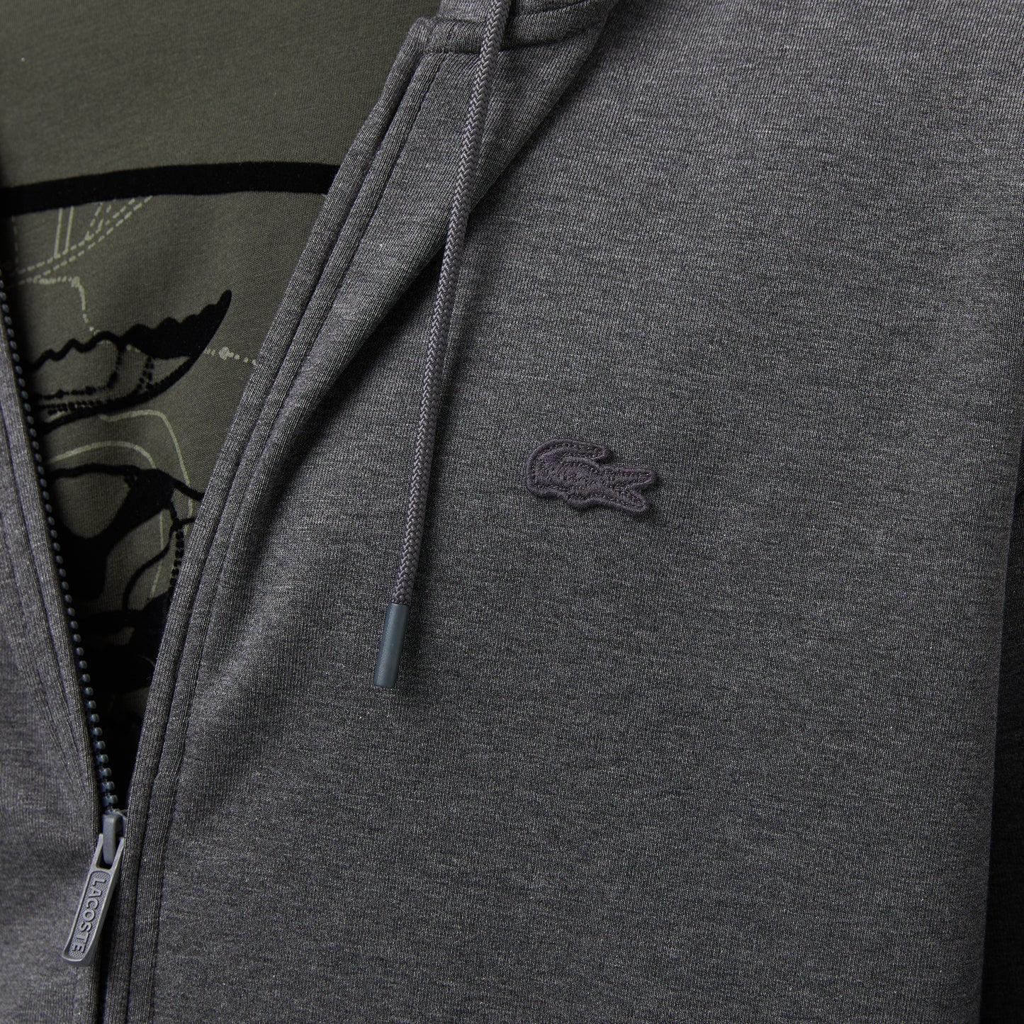 Lacoste Erkek Relaxed Fit Kapüşonlu Gri Sweatshirt