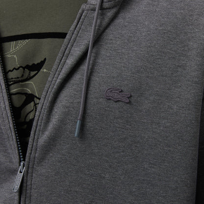 Lacoste Erkek Relaxed Fit Kapüşonlu Gri Sweatshirt