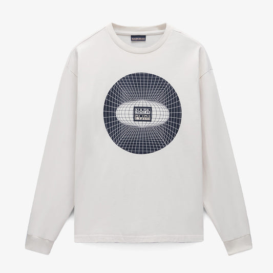 Napapijri S-jaman Ls Erkek Beyaz T-shirt