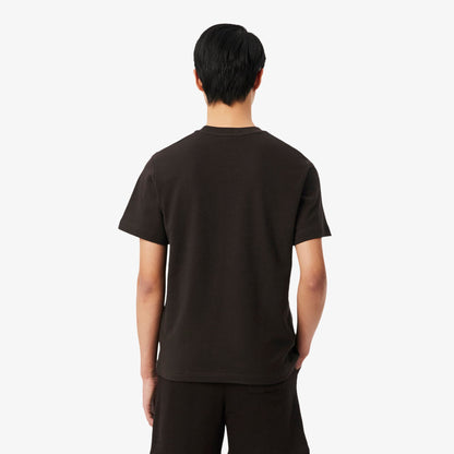 Lacoste Erkek Classic Fit Bisiklet Yaka Kahverengi T-shirt