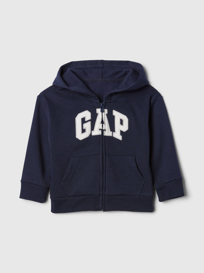 Lacivert Relaxed Logo Zip Sweatshirt