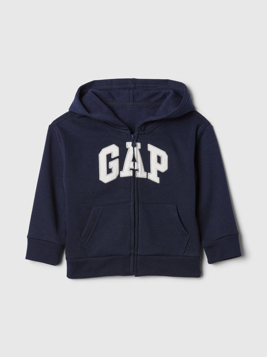 Lacivert Relaxed Logo Zip Sweatshirt