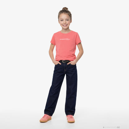 Tommy Hilfiger Script Çocuk Pembe T-shirt