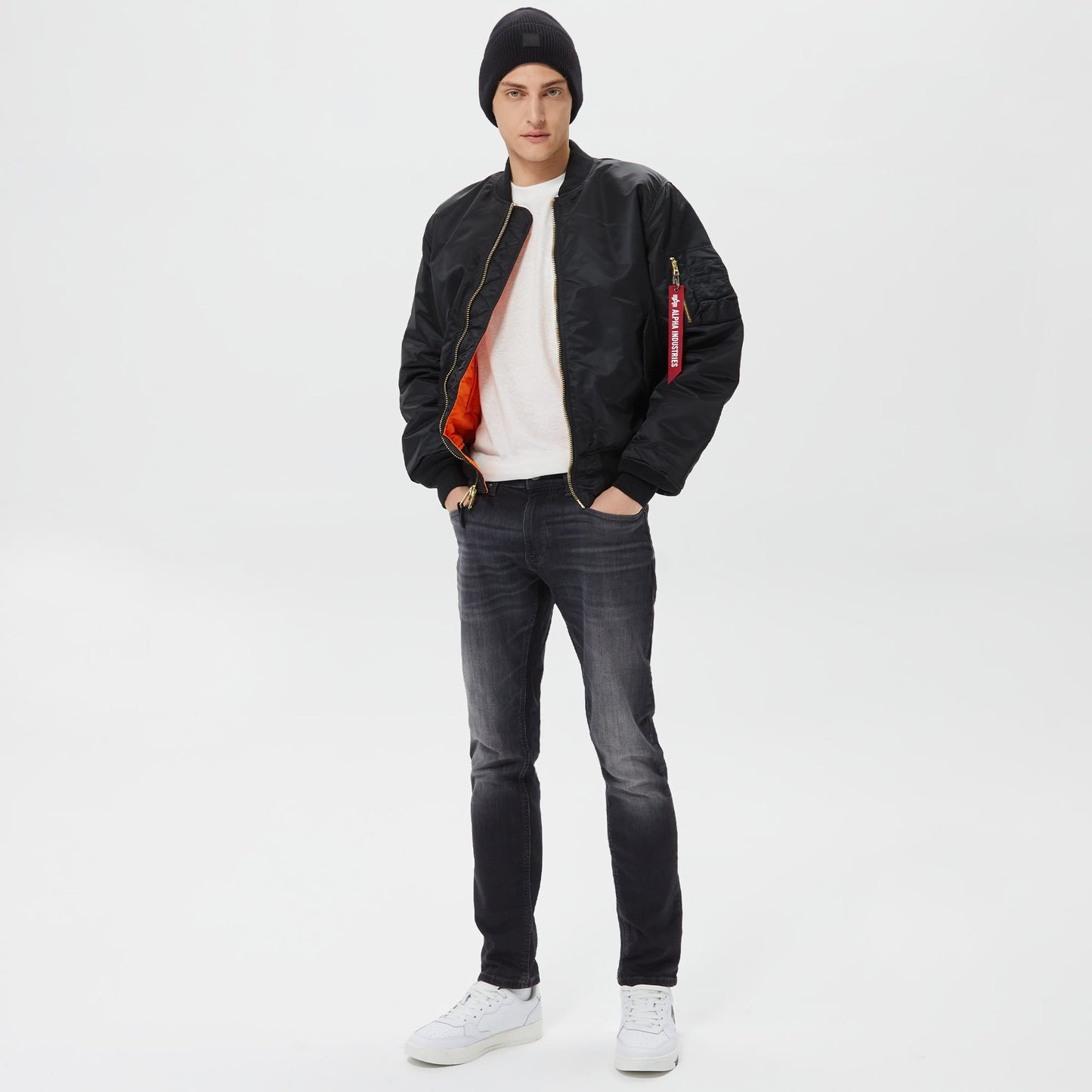 Alpha Industries Ma-1 Flight Erkek Siyah Ceket