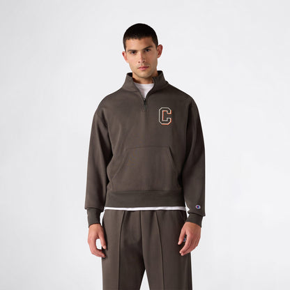 Champion Half Zip Erkek Yeşil Sweatshirt