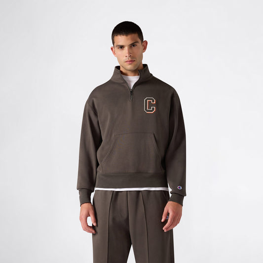Champion Half Zip Erkek Yeşil Sweatshirt