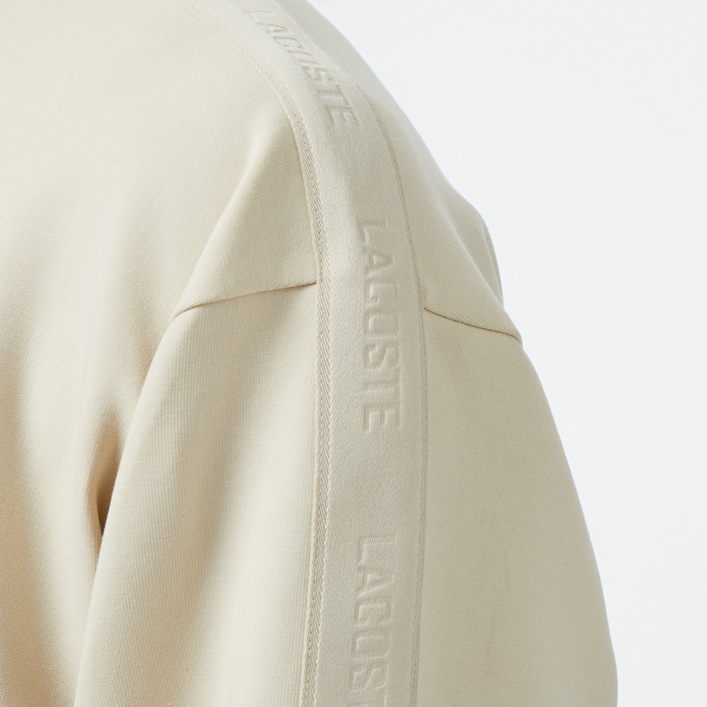 Lacoste Relaxed Fit Bisiklet Yaka Erkek Krem Sweatshirt