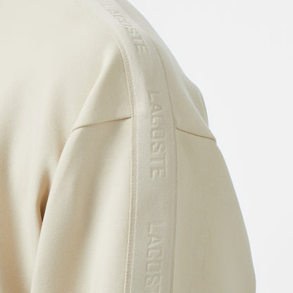 Lacoste Relaxed Fit Bisiklet Yaka Erkek Krem Sweatshirt