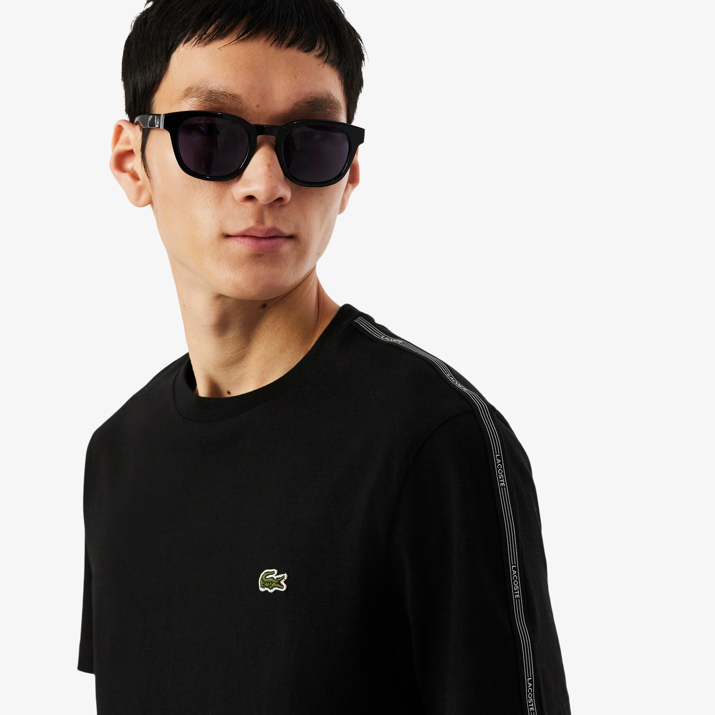 Lacoste Erkek Regular Fit Bisiklet Yaka Siyah T-shirt