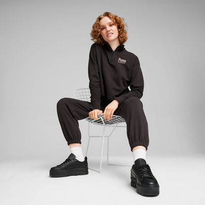 Puma Team Half Zip Crew Kadın Bej Sweatshirt