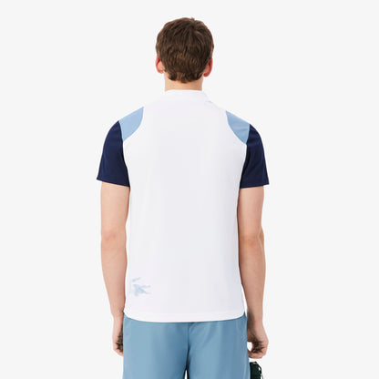 Lacoste Sport Erkek Regular Fit Renk Bloklu Beyaz Polo