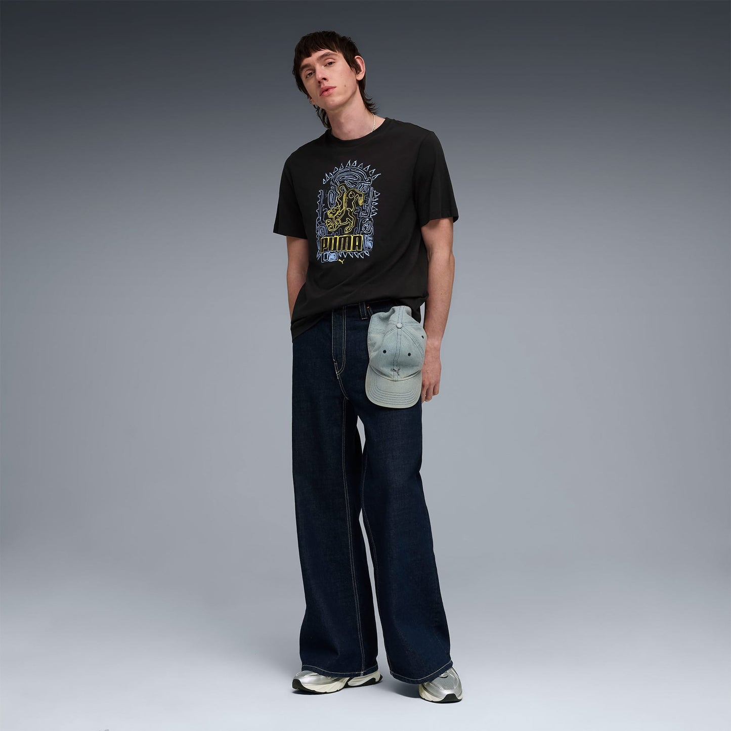Puma Graphic Erkek Siyah T-shirt