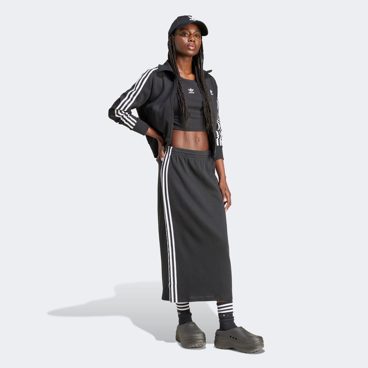 Adidas Originals Kadın Siyah Crop T-shirt