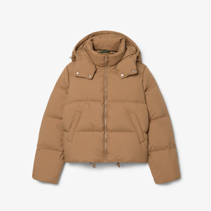 Lacoste Kadın Regular Fit Kapüşonlu Kahverengi Mont