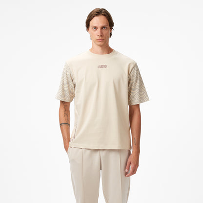 United4 Classic Erkek Krem T-shirt