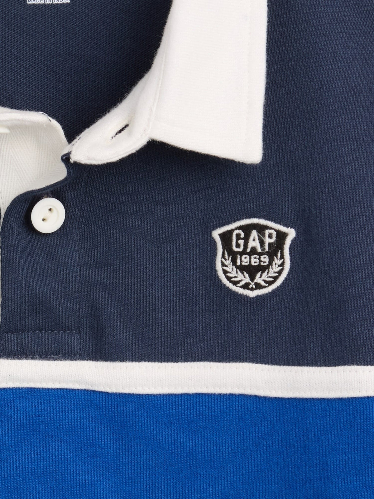 Lacivert Colorblock Rugby Polo T-shirt