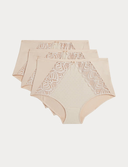 3'lü Amelia Dantelli Full Brief Külot