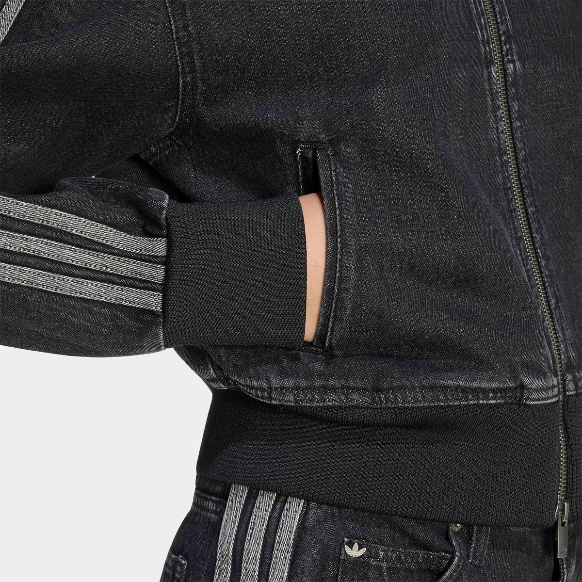 Adidas Firebird Denim Kadın Siyah Ceket
