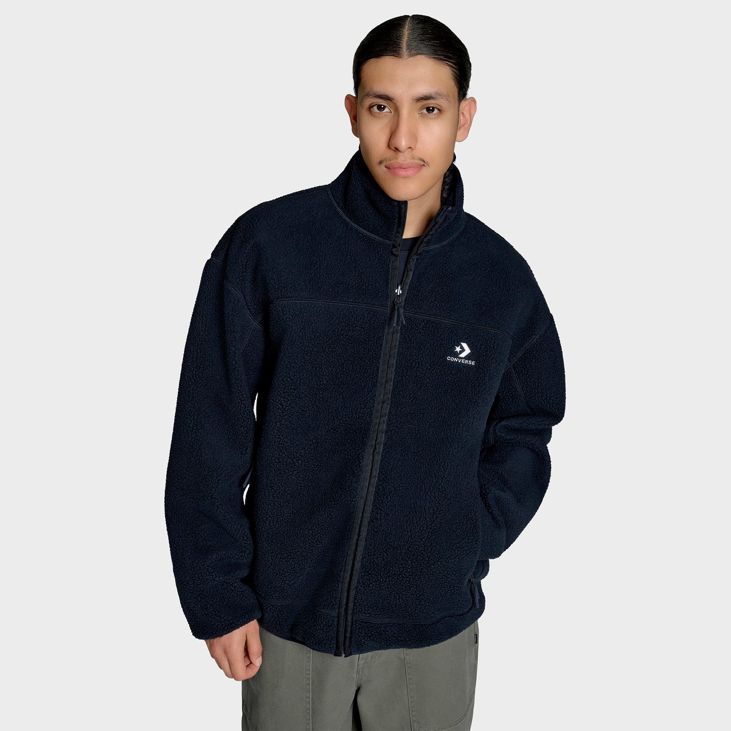 Converse High Pile Fleece Erkek Siyah Ceket