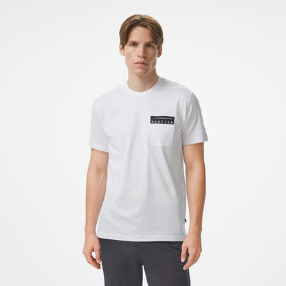 Nautica Erkek Beyaz Regular Fit Baskılı T-shirt