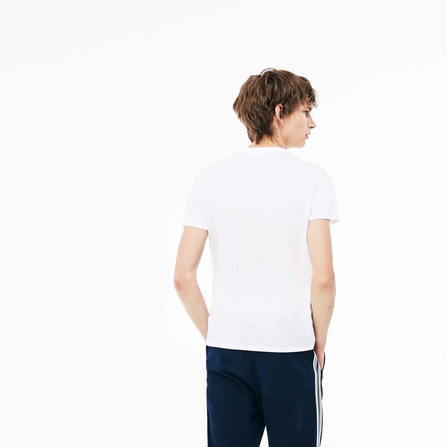 Lacoste Erkek Regular Fit Bisiklet Yaka Beyaz T-shirt