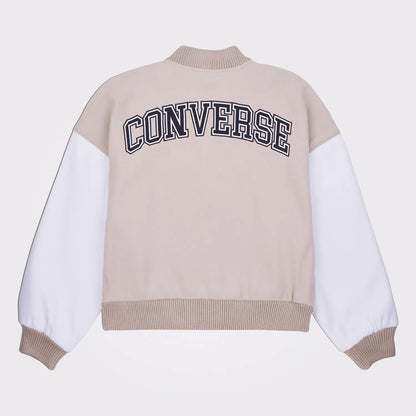 Converse Kadın Dik Yaka Bej Ceket