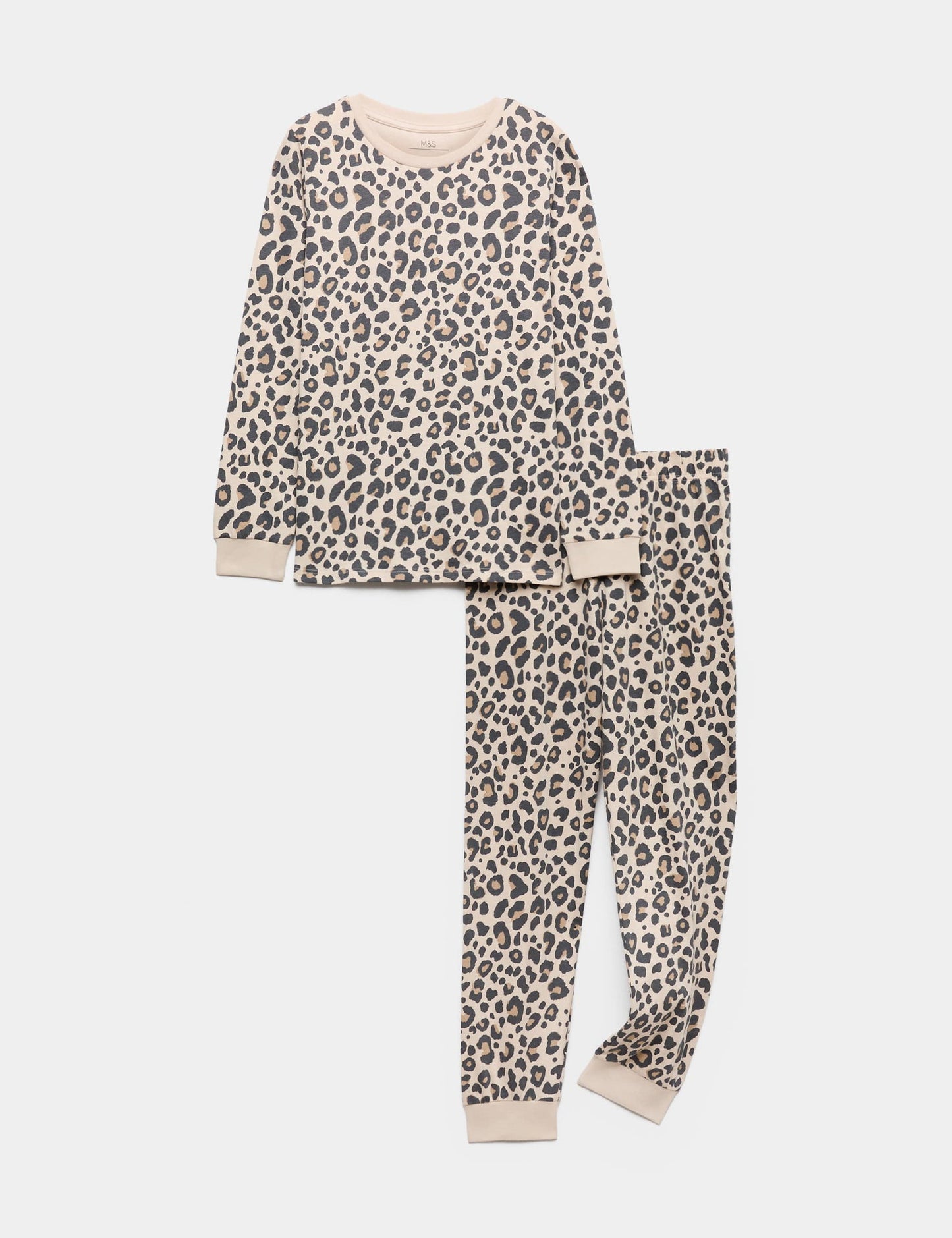 Leopar Desenli Uzun Kollu Pijama