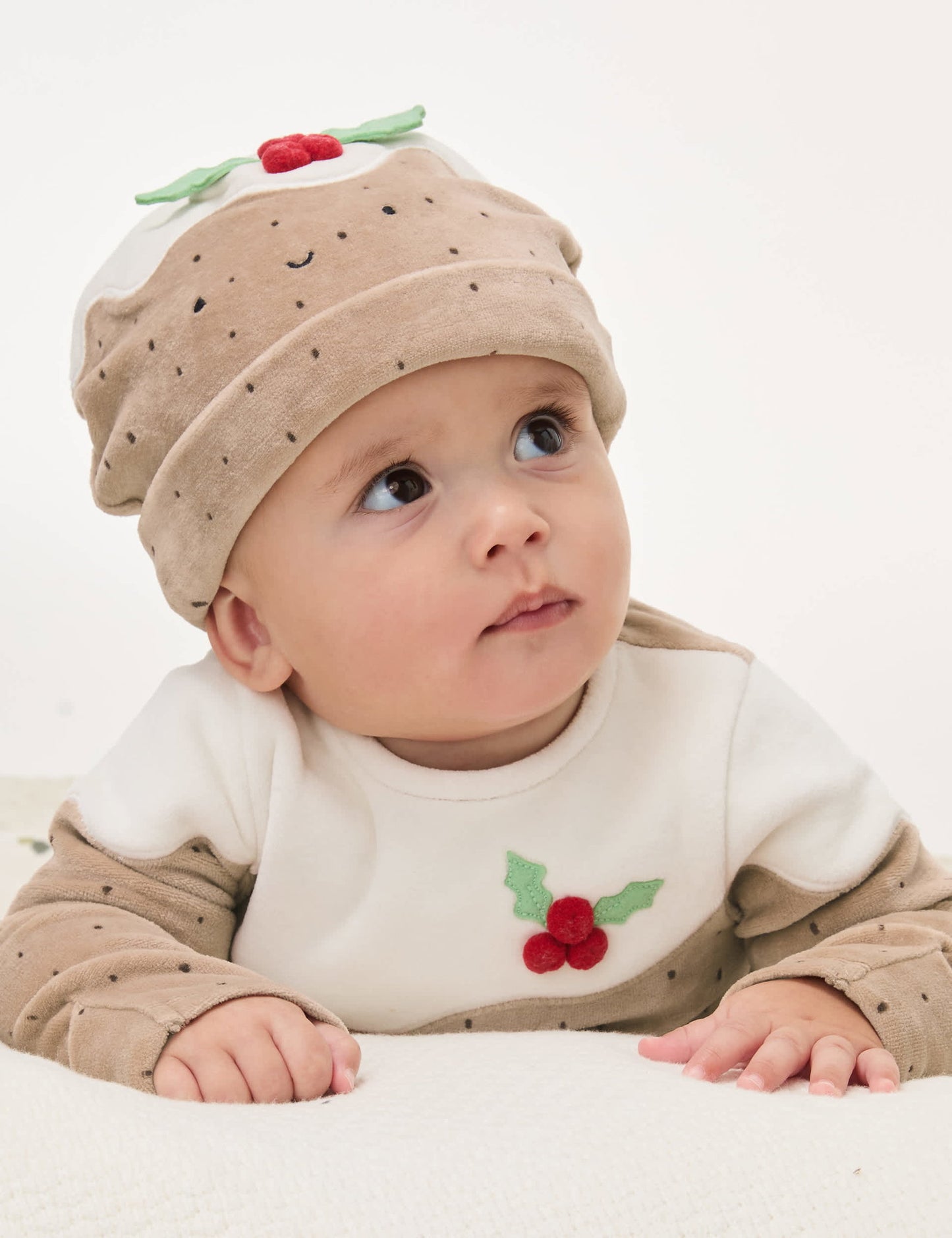 2 Adet Kadife Noel Pudingi Kıyafeti (7-12 Aylık)