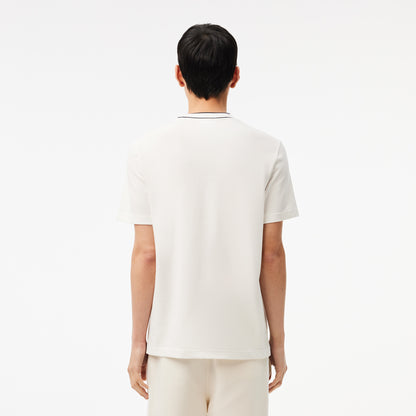 Lacoste Erkek Regular Fit Bisiklet Yaka Beyaz T-shirt