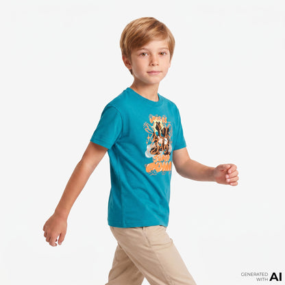 Puma Graphic Super Çocuk Mavi T-shirt