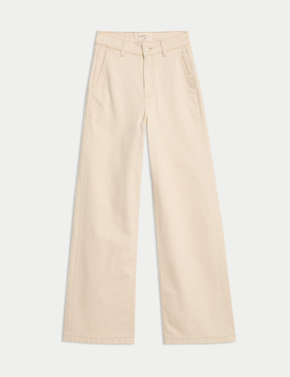 Yüksek Bel Wide Leg Pantolon