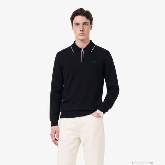 Lacoste Regular Fit Erkek Siyah Kazak