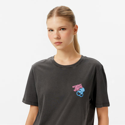 Tommy Hilfiger Relaxed Neon Kadın Gri T-shirt