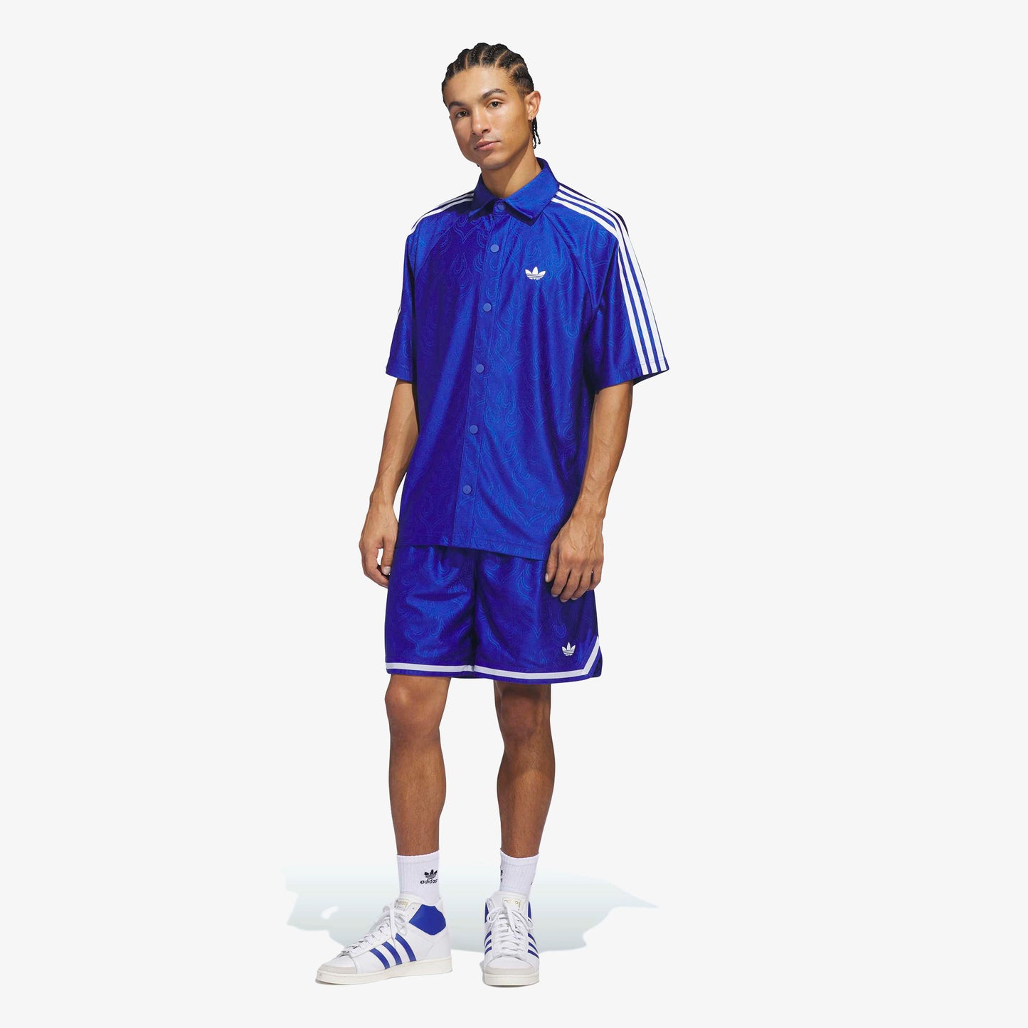 Adidas Jacquard Top Unisex Mavi Gömlek