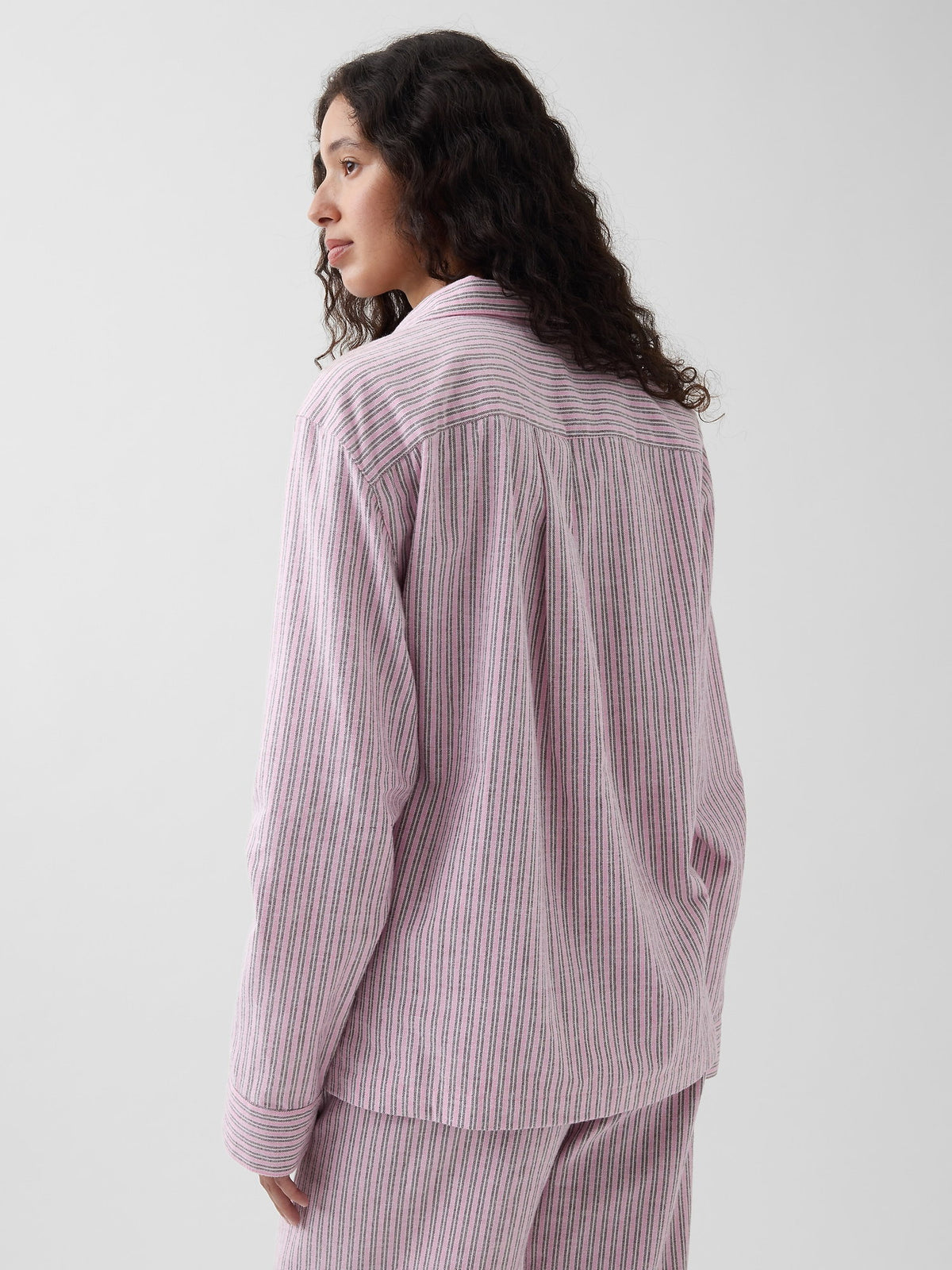 Açık Pembe Softest Flannel Gömlek Pijama Üstü