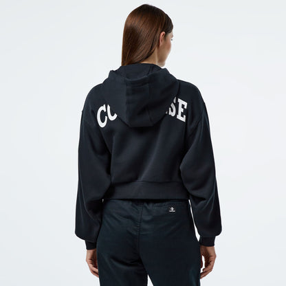 Converse Retro Full-zip Kadın Siyah Eşofman Üstü