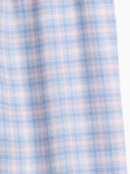 Açık Pembe Ekose Flannel Pijama Altı