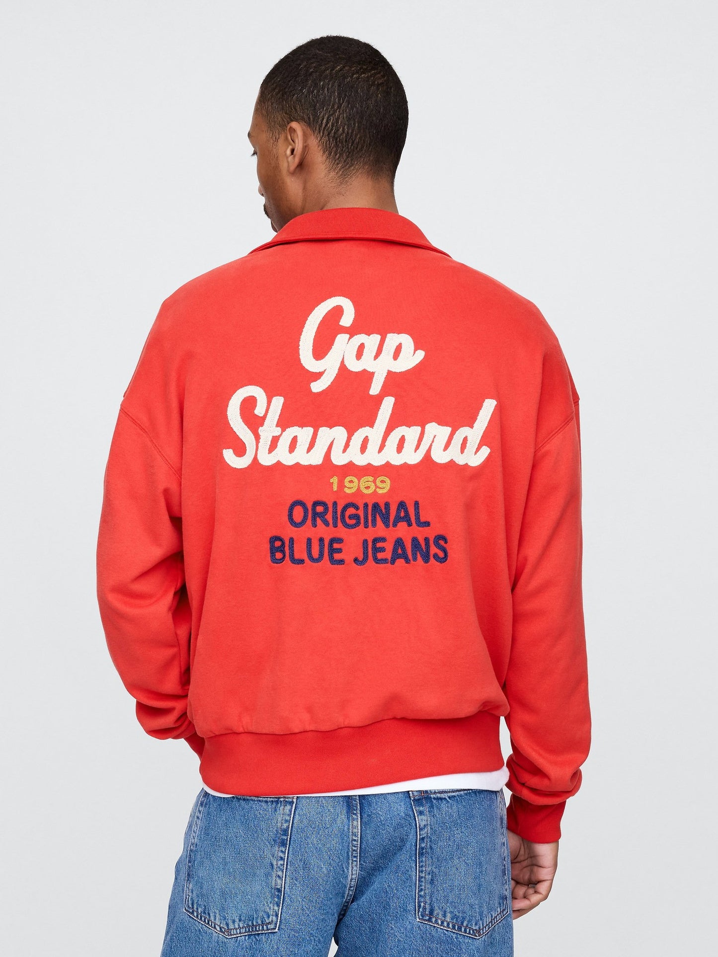 Kırmızı Vintagesoft Gap Logo Polo Sweatshirt